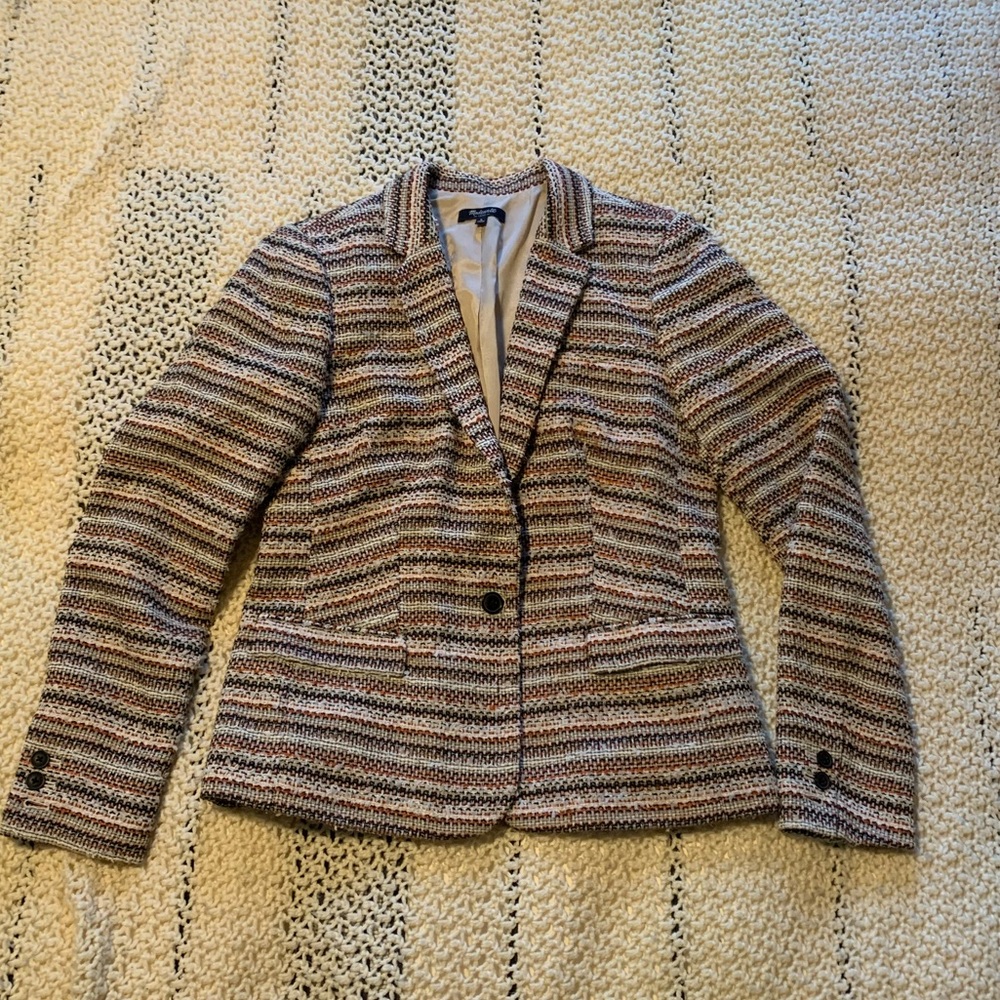 Women's Textured Stripe Casual Blazer